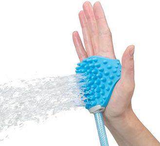 Aquapaw Pet Bathing Tool – Sprayer and Scrubber in One – Compatible with Indoor Shower or Outdoor Garden Hose – For Dog and Cat Grooming – Garden Hose and Shower Adapters Included