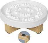 Raised Cat Dog Slow Feeder Dowl with Stand,Pet Bowls for Slow Eating,Ceramic Elevated Slow Feeder Cat Bowl,Pet Bowls for Cat and Dog,Cat Puzzle Feeder for Healthy Eating Diet,3''High,8.5Wide