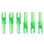 SHARROW 100pcs Archery Arrow Nock Plastic Arrow Tails Replacement PC Nocks Insert Nock Pins for ID 4.2mm Carbon Arrow Shaft Compound and Recurve Bow Arrows (Green)