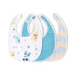 TIDY SLEEP Muslin Pure Cotton 3 Layer Baby Bibs, Ultra Soft Skin Friendly Pure Cotton Baby Bibs Assorted Colour (3)