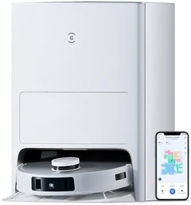 ECOVACS DEEBOT T20e OMNI 6000Pa Saugroboter mit Wischfunktion, 9mm Mopp-Hebesystem, Heißluft-Trocknung, Selbstentleerend, Rotierende Wischpads, 3D-Hinderniserkennung, 4L Wassertank,YIKO/Alexa/APP