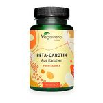 Vegavero Beta Carotene | 180 Capsules | Tan Accelerator | 100% Natural Source of Vitamin A | NO Additives, Lab-Tested | Vegan