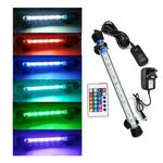 Submersible Fish Tank Light,Submersible Aquarium Light Marine LED Aquarium Light RGB Multicolor Underwater for Reef Plant Fish Tank (28CM)