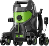 KVAOK Pressure Washer, Power Washer 5000PSI 3.0GPM with Anti-Tipping, 4 Lockable Wheels & 4 Quick Connect Nozzles + Foam Cannon, High Pressure Cleaner for Car/Driveway/Patio/Fence(Grey