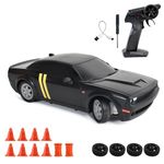 L.O.T CARS Shadow Remote Control Car | 20Kmph, 2.4Ghz | Rc Drifting Car, Rc Car 4x4, Drift Car Remote Control Range Upto 100m, Race-Ready Build ABS Plastic Body, Multi-Mode LED Lights (Tarmac Black)