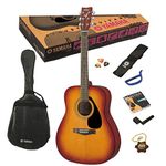 Yamaha F310PTBS Acoustic Folk Guitar with Bag / Strap / Tuner / Strings / 3 Picks / String Winder / Capo (Sunburst) Imported from Germany