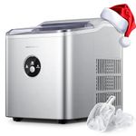 NORTHCLAN Ice Maker, Countertop Ice Maker Machine 28LBS/24H, 9 Ice Cubes Ready in 6 Mins, Electric Ice Cube Maker with Ice Scoop, Portable and Compact Ice Maker for Home/Kitchen/Office