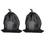 2 Pack Pump Barrier Bag, 12.2"x 15.10"with Drawstring Pond Mesh Pump Filter Bag for Pond biofilters Aquarium Filtration and Outdoor Swimming Pool Black Media Bags