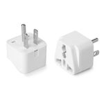 Bates- Universal Adapter, 2 Pack, Travel Adapter, UK to US Plug Adapter, Universal Plug Adapter Plug, Universal Travel Adapter, European to American Plug Adapter, Europe to US Plug Adapter