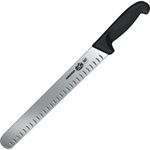 Victorinox 12-Inch Granton Edge Slicing Knife with Fibrox Handle, Black, 47645