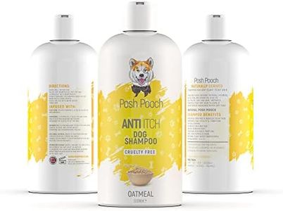 Itchy Dog Shampoo For Dogs | Oatmeal Soothes Dry Flaky Skin Shampoo 500ml Posh Pooch ® Anti-Itch Natural Hypoallergenic Aloe Wheat Nourishing Soothing Moisturising B5 Wash For Pets With Sensitive Skin