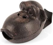 Ozzptuu Cast Iron Retro Creative Orangutan Cigar Ashtray Funny Cigarette Ash Tray Sculpture for Home Decor Black