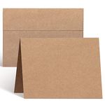 100 A2 Blank Cards with Envelopes, Ohuhu 4.25" x 5.5" Cardstocks and Envelopes, Heavyweight Kraft Folded Cards and Envelopes for DIY Greeting Card, Invitations, Thank You & All Occasions