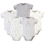 Touched by Nature Unisex Baby Organic Cotton Bodysuits, Farm Friends, 9-12 Months