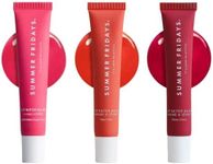 Summer Fridays Lip Butter Balm Summer Fruit Trio - Tinted Hydrating Lip Balm for Instant Moisture + Glassy Shine - Vegan Skincare Makeup with Shea Butter - Set Includes Pink Guava, Poppy, + Cherry