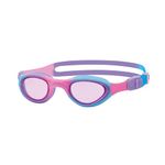 Zoggs Kid's Little Super Seal Swimming Goggles with Quick Adjust and UV Protection (Up to 6 Years), Pink /Purple/ Tint Pink