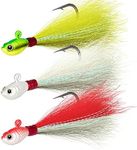 Dr.Fish 3 Pack Bucktail Jig Lure Ha