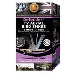 Defender Bird Spikes | TV Aerial Pack | Glue, Cable Ties & Clips | Install Guide | 3 Metre