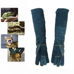 FIPASEN Anti-Bite Work Gloves, 60cm/ 23.6 Inch Bite Resistant Animal Handling Gloves for Welding, Gardening, Grooming, Handling Dog/Cat/Bird/Snake/Lizard/Turtle, Durable Protective Gloves