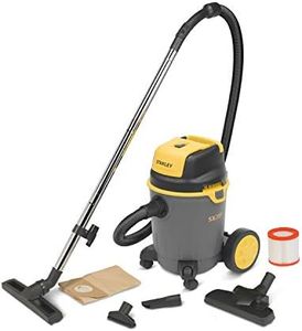 STANLEY lightweight SXVC20PE Wet&Dry Vacuum Cleaner, Black/Yellow, 20 L-Power Tool Socket