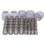 RIVERWELD P-80 Plasma Cutting Tips 1.3mm 80A Electrodes Shield Cup Torch Consumables Kit 45pcs