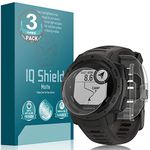 Garmin Instinct Screen Protector [3-Pack], IQ Shield Matte Full Coverage Anti-Glare Screen Protector + Full Body Skin for Garmin Instinct Bubble-Free Film