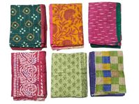 NILU Craft Baby Cotton Crib Sheet Or Kantha Sheet Hand Stitch (Pack of 6 Piece)