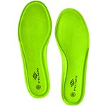 FILWO Women's Men's Memory Foam Insoles, Replacement Shoe Inserts for Sports Shoes, Trainers, Sneakers, Walking Boots, Work Shoes Comfort Cushioning Insole Green 5UK W