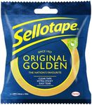 Sellotape Original Golden, Multi-Purpose Clear Tape for Household Objects, Clear Packing Tape for Sticking Envelopes or Cards, Easy to Use & Extra Sticky Packaging Tape, 24mm x 50m