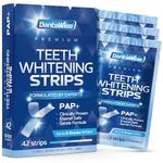 DentaWise Premium Teeth Whitening Strips 21 Treatments – 42 Pap Whitening Strips with Shade Guide – Non-Sensitive Peroxide-Free Formula – Easy to Use and Enamel Safe – Formulated by Experts