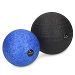 Navaris Fascia Massage Balls Set - 2 Different Sizes (8cm, 10cm) - Myofascial Deep Tissue Muscle Therapy for Back Legs Neck Foot Roller Trigger Points