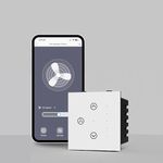 AZIOT SMART MODULAR 1 FAN REGULATOR TOUCH SWITCH - Glass (Not Acrylic): Elevate Your Home with Effortless Control (Fits in Anchor Roma Classic and similar plates) Not for BLDC fans, 230 V, White