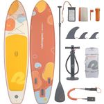 Retrospec Weekender Inflatable Stand Up Paddle Board includes Paddle, Pump, and Accessories 10’6” Lightweight iSUP, Puncture Resistant Inflatable Paddle Board for Adults