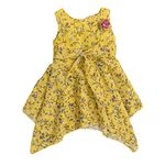 Hopscotch Girls Polyester Floral Fit and Flare Dresses in Yellow Color for Ages 12-24 Months (0PQ-1921059)