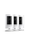 Ring Outdoor Cam (Stick Up Cam) | Weather-Resistant Outdoor Camera, Live View, Color Night Vision, Two-Way Talk, Motion alerts, Works with Alexa | 3-Pack | White