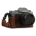 MegaGear MG1886 Ever Ready Genuine Leather Camera Half Case compatible with Fujifilm X-T200 - Brown