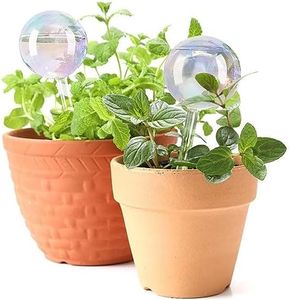 E-feilai Glass Watering Globes for Gift, Colorful Self Watering Spikes, Plant Stake, Large Bulbs for Indoor Outdoor Plants (2 Balls)