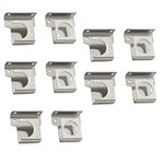 4ever Stainless Steel Solid 25 mm Curtain Rod Universal Wall to Wall Bracket for Door and Windows - Pack of 5 Pair