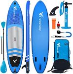 Freein Stand Up Paddle Board Kayak SUP Inflatable Stand up Paddle Board SUP 11'x31 x6, 2 Blades Paddle, Dual Action Pump, Triple Fins, Leash, Backpack (Blue, 11')