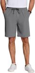 COOFANDY Men's Casual Drawstring Shorts Lightweight Regular Fit Walking Shorts with Pockets,Dark Grey,Medium