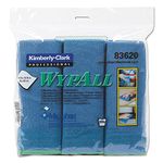 WypAll 83620 Cloths with Microban Microfiber, 15 3/4" x 15 3/4", Blue (Pack of 6)