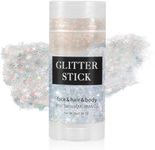 Mysense Mermaid Body Glitter Stick,Waterproof Face Glitter Gel,Festival Rave Pride Accessories,Hair Glitter Gel for Kids Women,Holographic Mermaid Glitter Makeup,Sparkling Glitter Face Paint,0.56oz