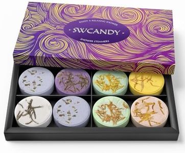 Shower Steamers Aromatherapy Birthday Gifts for Women - SWCANDY 8 Pcs Stocking Stuffers Christmas Gifts for Mom Men Teen Bath Bombs Self Care with Natural Essential Oils Relaxation Home SPA Bridesmaid