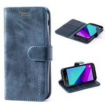 Mulbess Phone Case for Samsung Galaxy XCover 4s / XCover 4 - Flip Wallet Cover - Magnetic Protective Leather Case with Credit Card Slot - Dark Blue