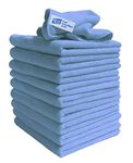 Exel Lint Free Microfibre Super Magic Cleaning Cloths For Polishing, Washing, Waxing And Dusting. Cleaning Accessories, Blue (Pack of 10)