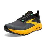 Brooks Men's Cascadia 17 Trail Running Shoe, Lemon Chrome/Sedona Sage, 9 UK