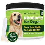 Pet Ultimates Probiotics for Dogs – 22-Species Dog Probiotics for Dog Digestive Support & Dog Antibiotics Recovery – Skin and Coat Supplement for Dogs Enhances Vitality – Dog Health Supplies (137 gr)