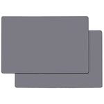 Gray Silicone Mats for Kitchen Counter, Gartful Large Silicone Countertop Protector, 25" x 17" Heat Resistant Desk Saver Pad, Nonskid Multipurpose Mat, Placemat, Non-Slip, 2PCS