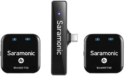 Saramonic Blink900 S6 Wireless Lavalier Microphones for Android USB C Smartphone, Dual-Channel, 6H Battery Life, 656ft Transmission, Wireless Lapel Type C Mic for Video Recording Vlog Live Streaming