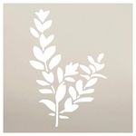 Small Leaf Sprig Stencil by StudioR12 | Simple Rustic Nature Garden Gift | DIY Plant Outdoor Home Decor | Craft Farmhouse Laurel Vine Porch | Reusable Mylar Template | Paint Wood Sign (12" x 12")